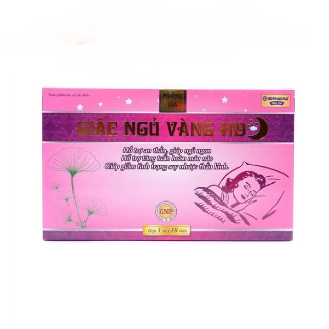 Vi&ecirc;n uống ngủ ngon sản phẩm thảm thực Giấc Ngủ V&agrave;ng HD Hồng