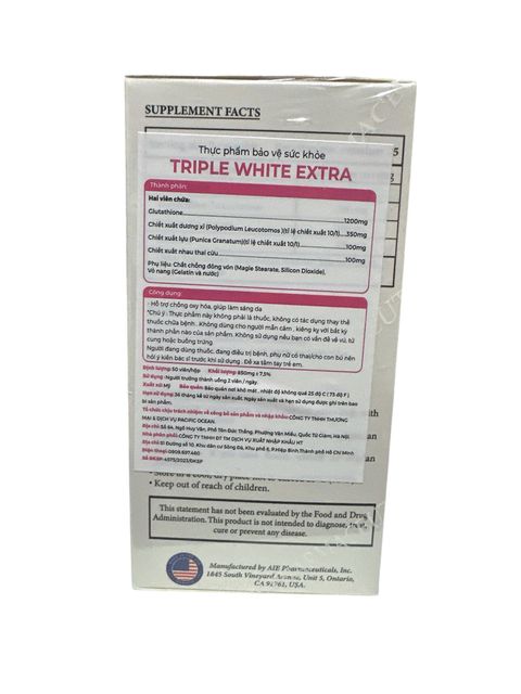 Vi&ecirc;n Uống Trắng Da Triple White