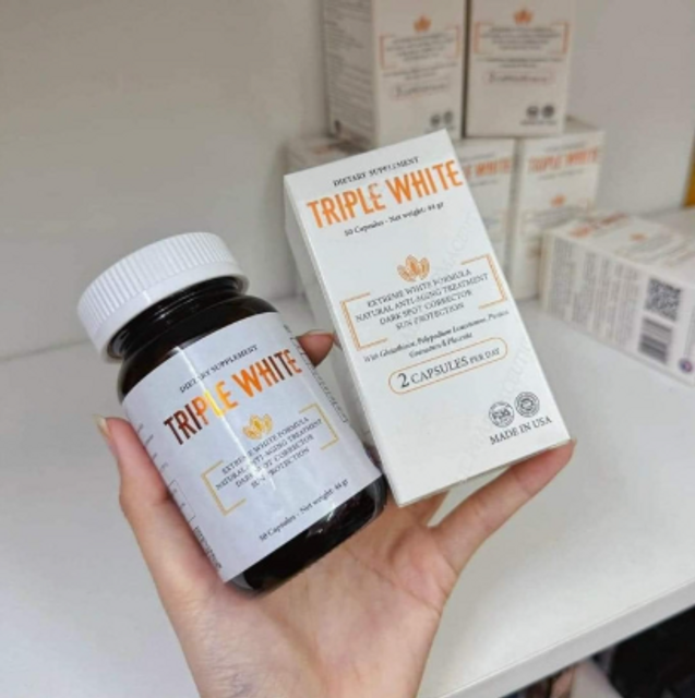Vi&ecirc;n uống trắng da triple white