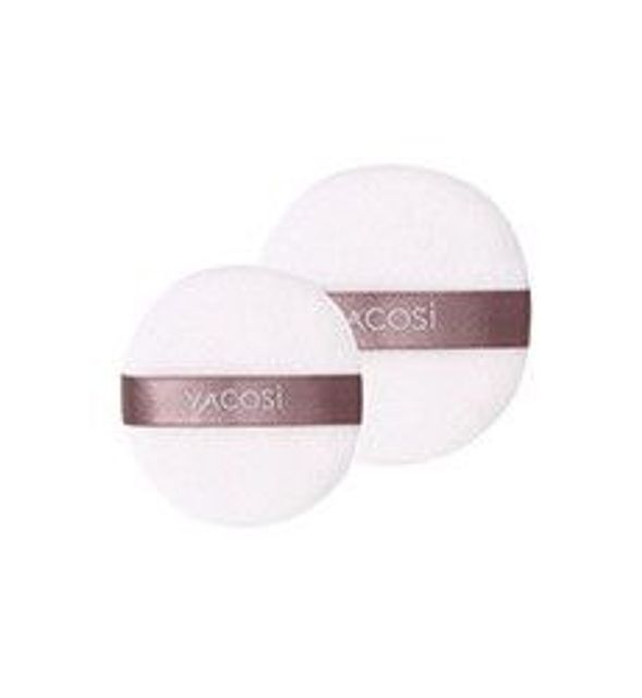 Vacosi Medium White Round Puff Bp20