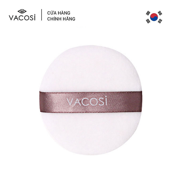 Vacosi Medium White Round Puff Bp20