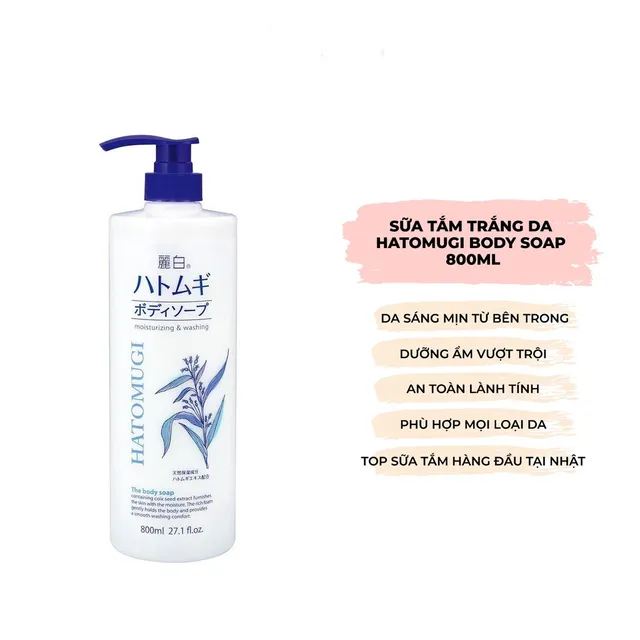 Sữa Tắm Hatomugi Moisturizing Washing 800ml
