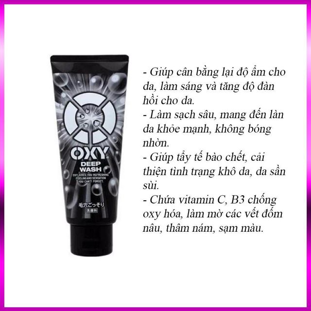 Sữa rửa mặt OXY nam Nhật Bản