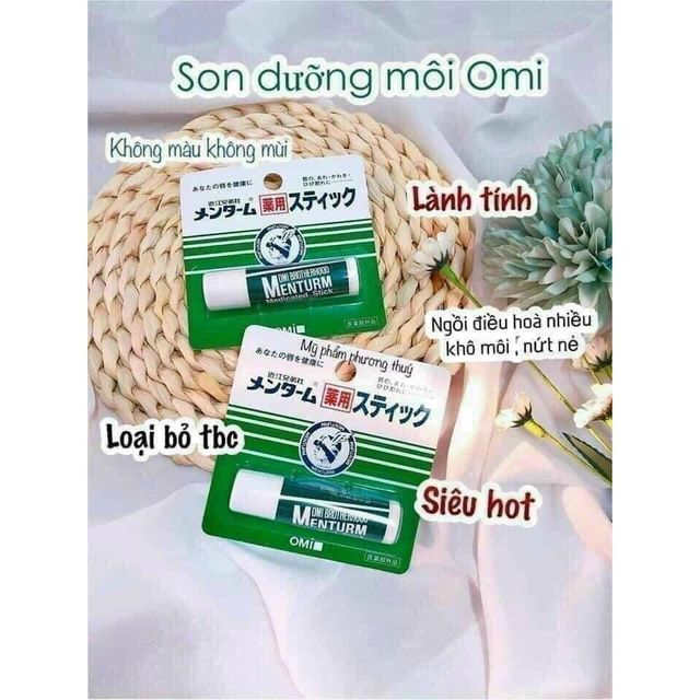 Son dưỡng m&ocirc;i Omi Menturm Nhật Bản