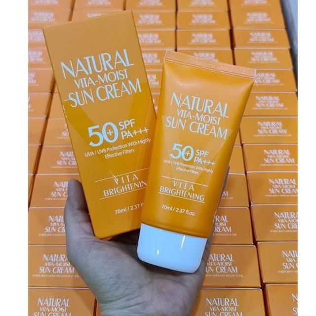 Kem Chống Nắng 3W Clinic Natural Vita -Moist Sun Cream SPF50-cam