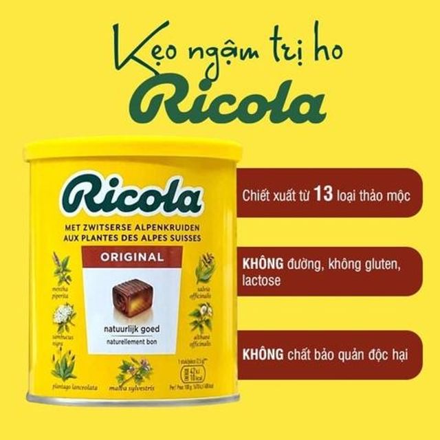 H&igrave;nh ảnh sản phẩm Vi&ecirc;n Ngậm giải quyết Ho Ricola 250g