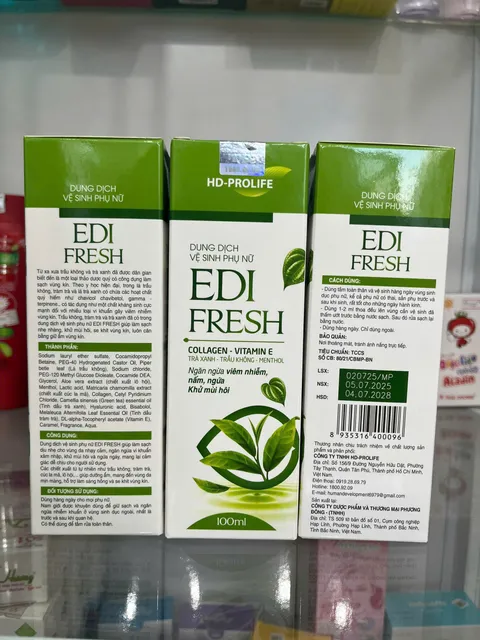 Th&agrave;nh phần dung dịch vệ sinh phụ nữ EDI FRESH