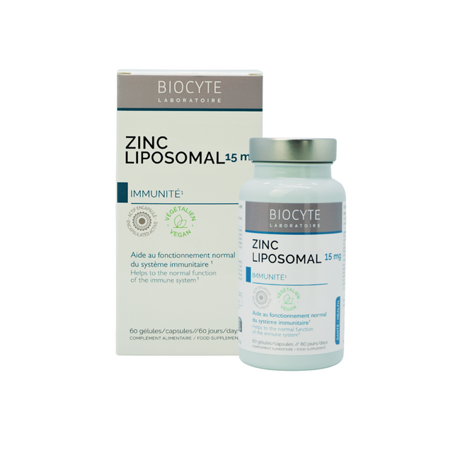 Zn Zinc Liposomal L/60v BIOCYTE Kẽm bao vi nang giảm nhờn mụn, đẹp da