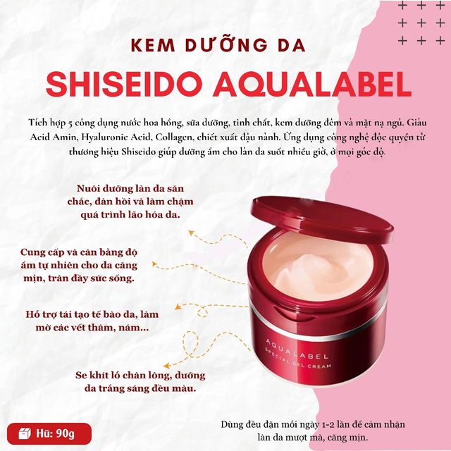 Kem dưỡng da Shiseido Aqualabel Special Gel Cream - Ưu điểm nổi bật