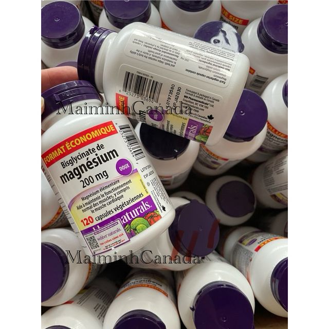 Vi&ecirc;n uống Magnesium Bisglycinate 200mg Webber Naturals