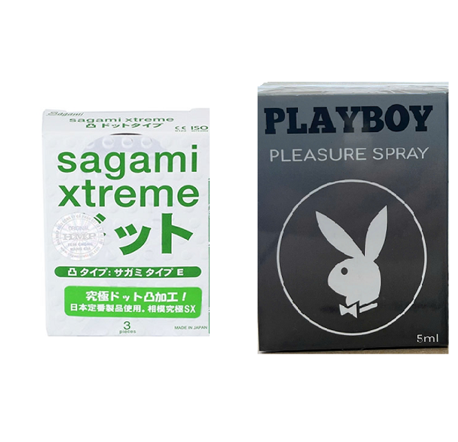 Bao Cao Su Sagami Kèm Chai Xịt Play Boy Kéo Dài Thời Gian Cho Nam 1