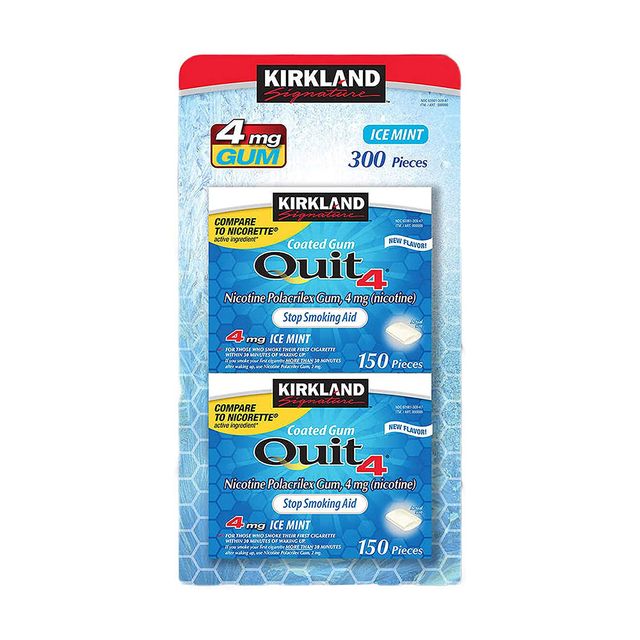 Kẹo cai sản phẩm hỗ trợ l&aacute; Kirkland Signature Quit 4 Gum Ice Mint