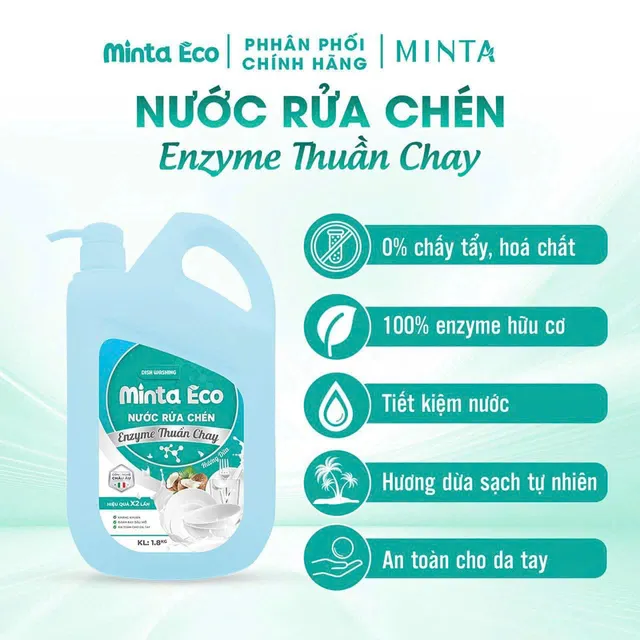 Nước Rửa Ch&eacute;n Enzyme Minta