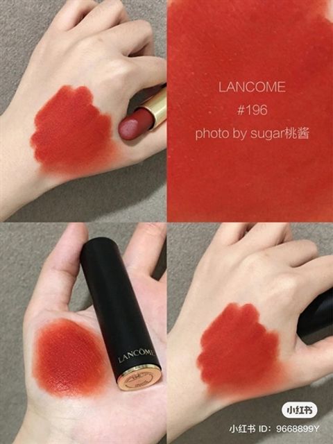 Son Lancome 196 Đỏ Cam Ch&aacute;y ( Mini Nobox)