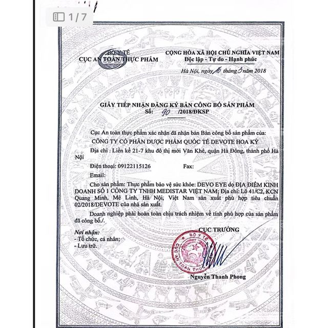 Vi&ecirc;n bổ mắt DEVOEYE