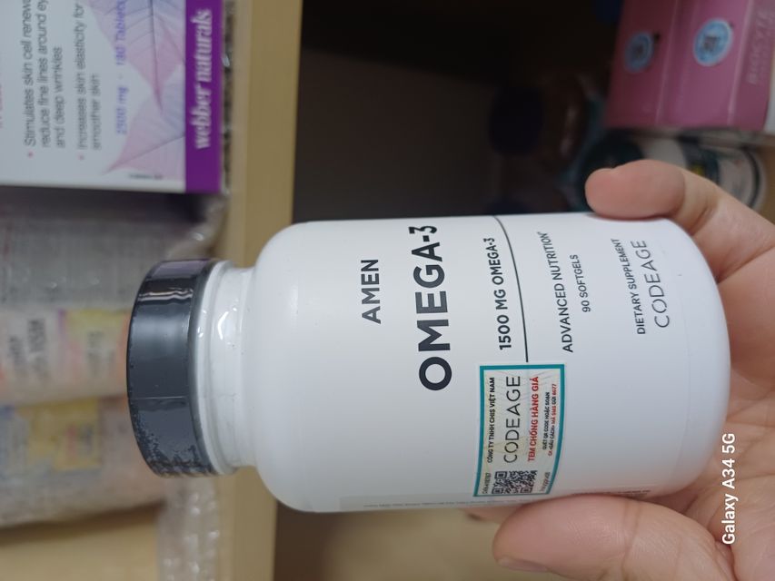 Vi&ecirc;n uống dầu c&aacute; Codeage Amen Omega-3 1500mg