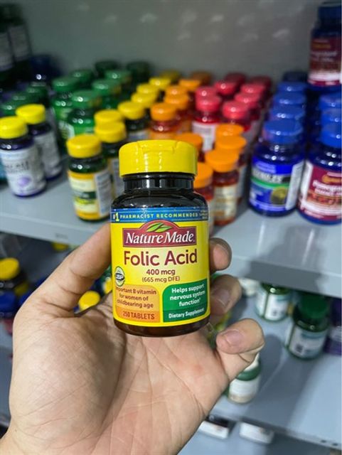 Vi&ecirc;n Uống Bổ Sung Folic Acid 400Mcg