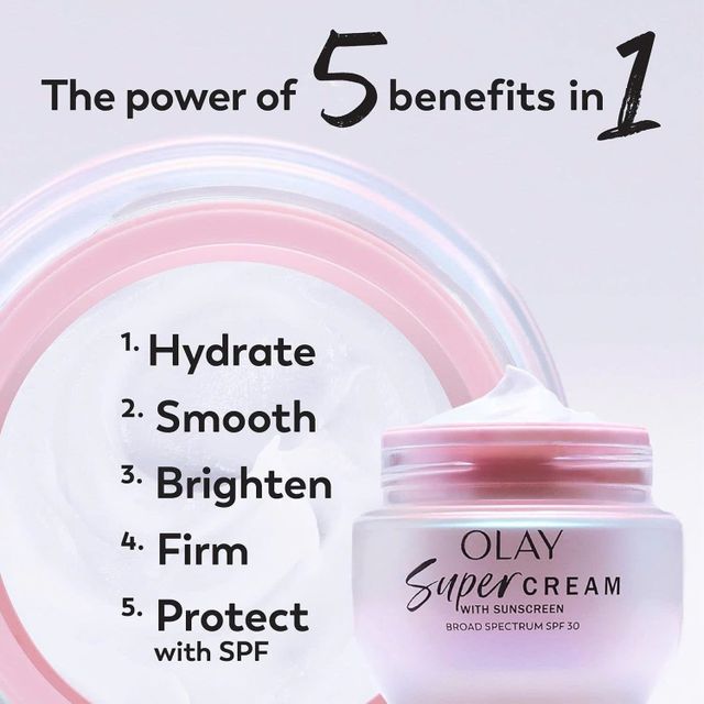 Kem dưỡng ng&agrave;y Olay 5 in 1 Super Cream With Sunscreen - H&igrave;nh ảnh 2