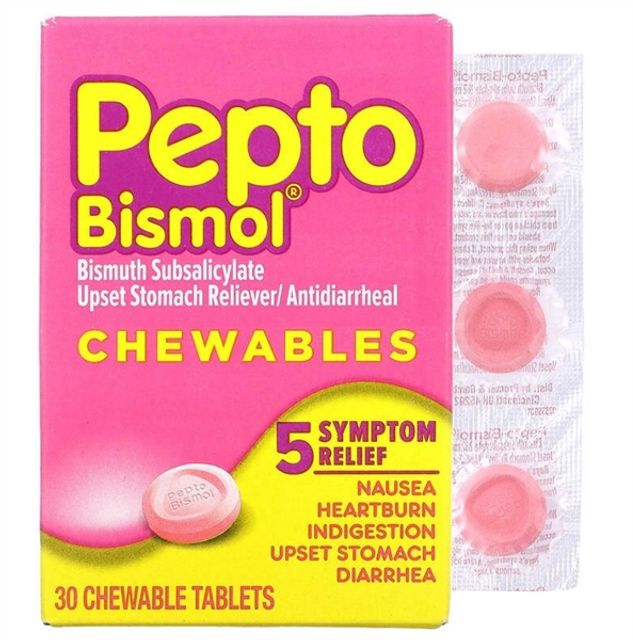Vi&ecirc;n uống ti&ecirc;u h&oacute;a dạ d&agrave;y Pepto Bismol 30 vi&ecirc;n