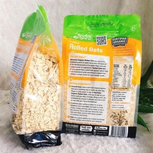 Yến Mạch chia Hữu Cơ Absolute Organic Rolled Oats &Uacute;c 700Gr