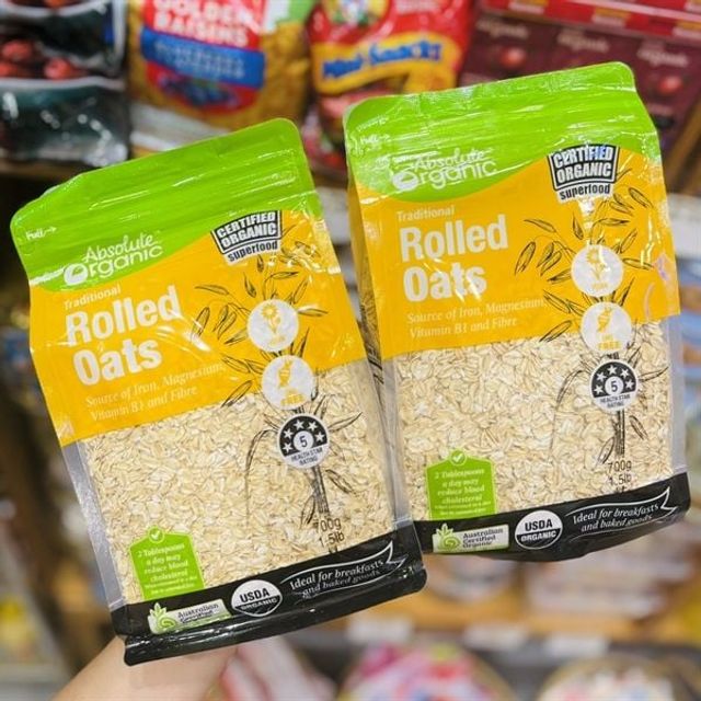 Yến Mạch chia Hữu Cơ Absolute Organic Rolled Oats &Uacute;c 700Gr