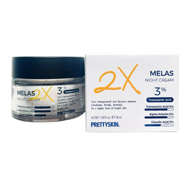 Kem dưỡng trắng ban đ&ecirc;m Melas 2X Cream PrettySkin