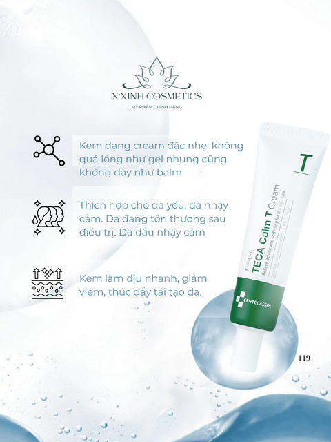Kem dưỡng ẩm Centecassol TECA Calm T Cream 30g
