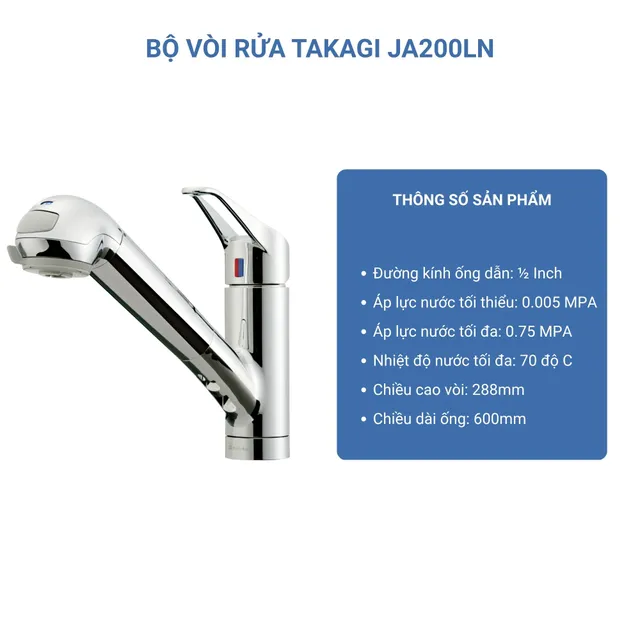 V&ograve;i rửa Takagi JA200LN