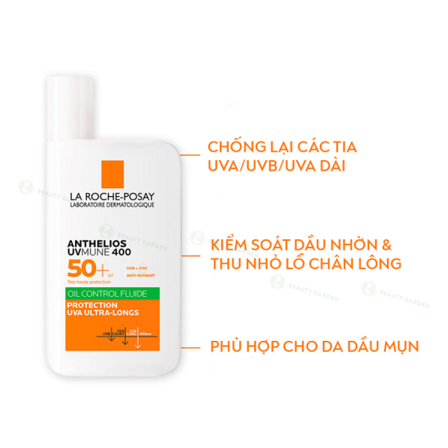 Kem Chống Nắng La Roche-Posay Anthelios UVMune 400 Fluide Oil Control