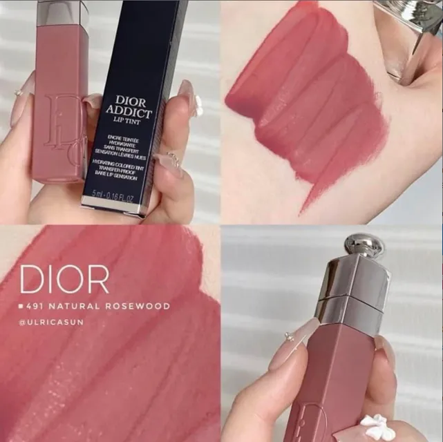 Son DIOR 491 Addict Lip Tint Natural Rosewood - Hồng N&acirc;u