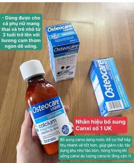 Sử dụng Canxi nước Osteocare