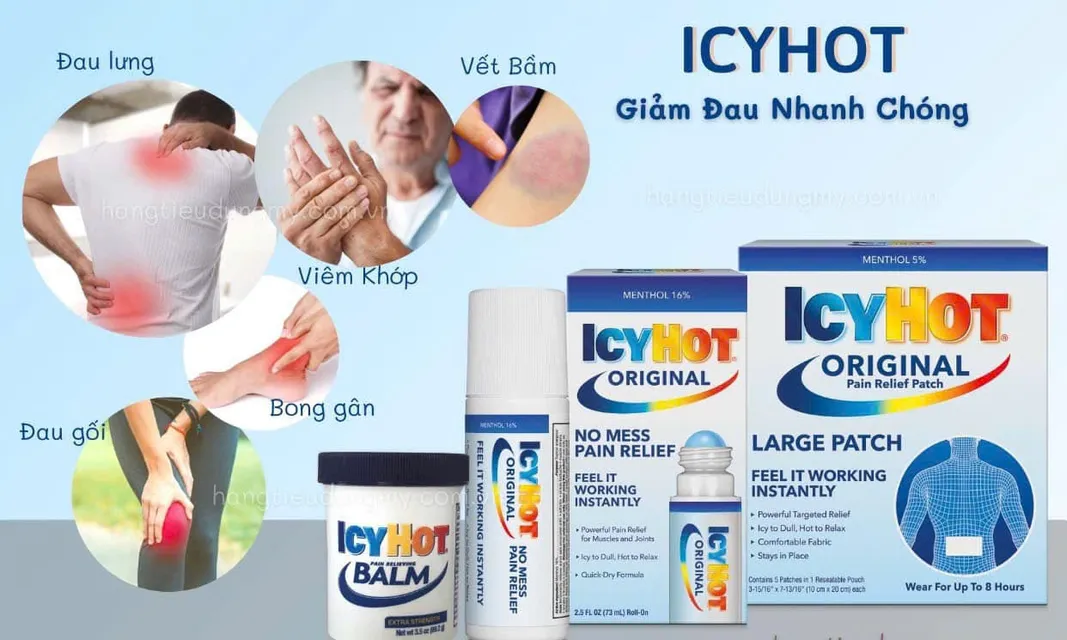 Lăn giảm đau ICYHOT sử dụng h&agrave;ng ng&agrave;y