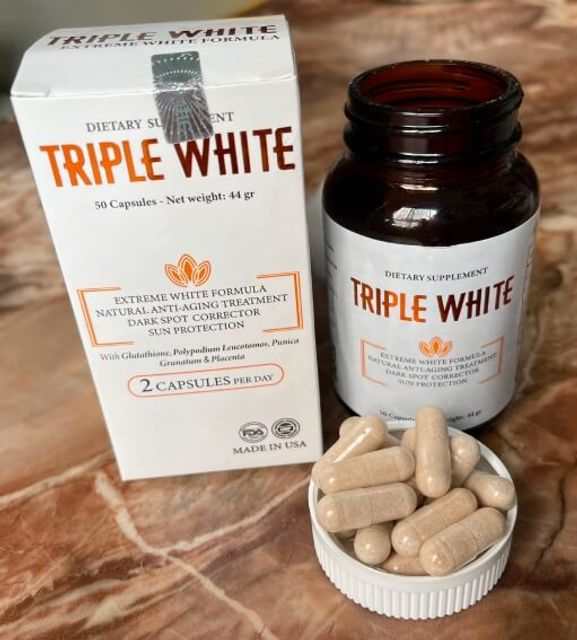 Vi&ecirc;n uống trắng da triple white sản phẩm