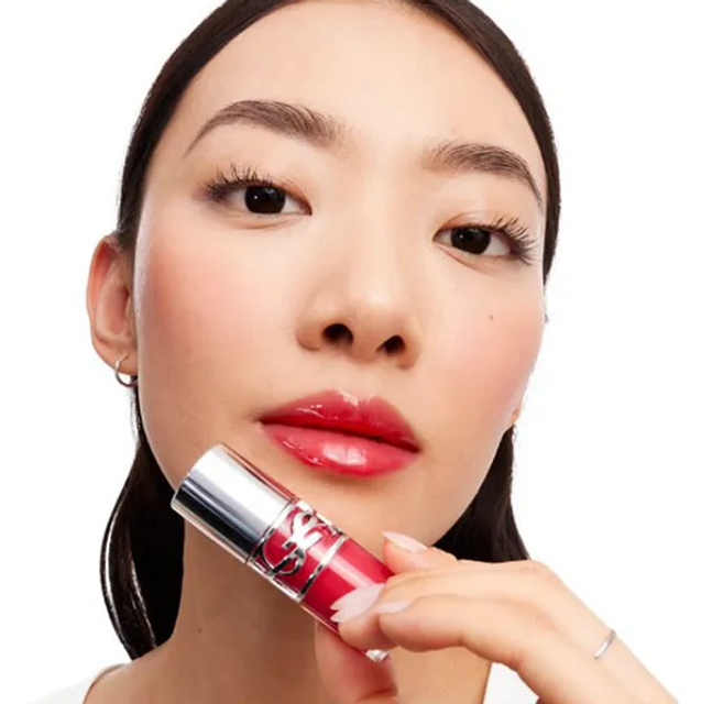 Son B&oacute;ng Yves Saint Laurent YSL LoveShine Plumping Oil Gloss 07 Strawberry Star M&agrave;u Đỏ Hồng