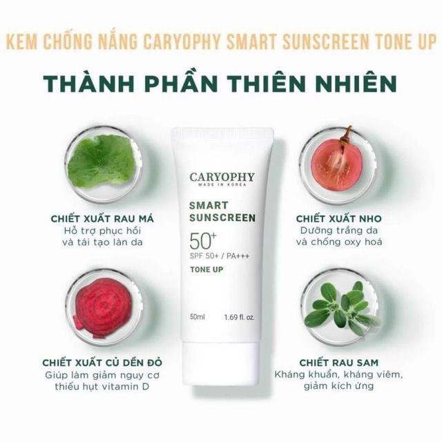 Kem Chống Nắng Caryophy Tone Up