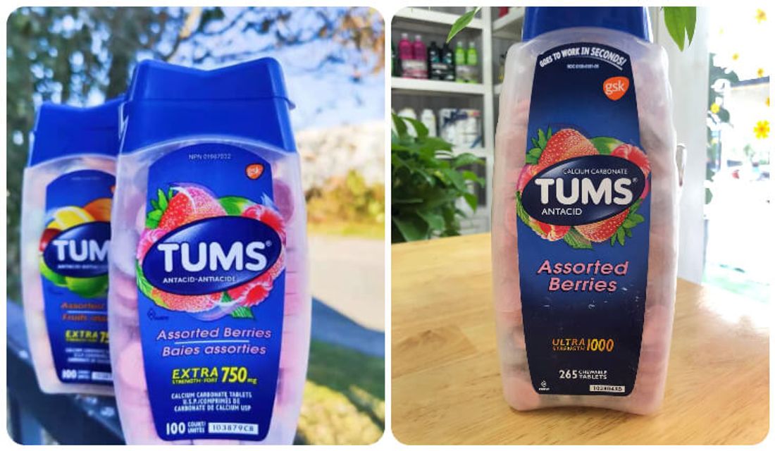 Vi&ecirc;n ngậm giảm đau dạ d&agrave;y Tums - l&agrave;nh t&iacute;nh v&agrave; hiệu quả