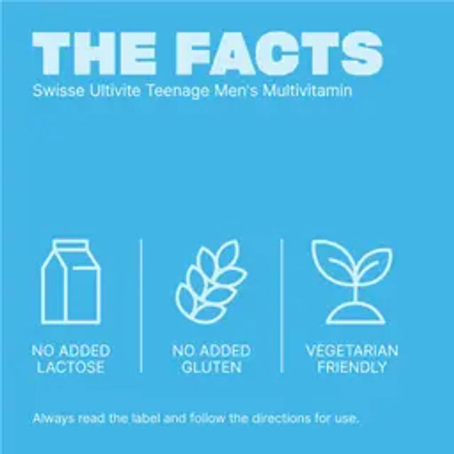 Swisse Teenage Ultivite Men's Multivitamin Benefits