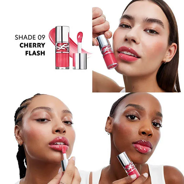 Son Dưỡng B&oacute;ng YSL Loveshine Plumping Lip Oil Gloss 09 Cherry Flash