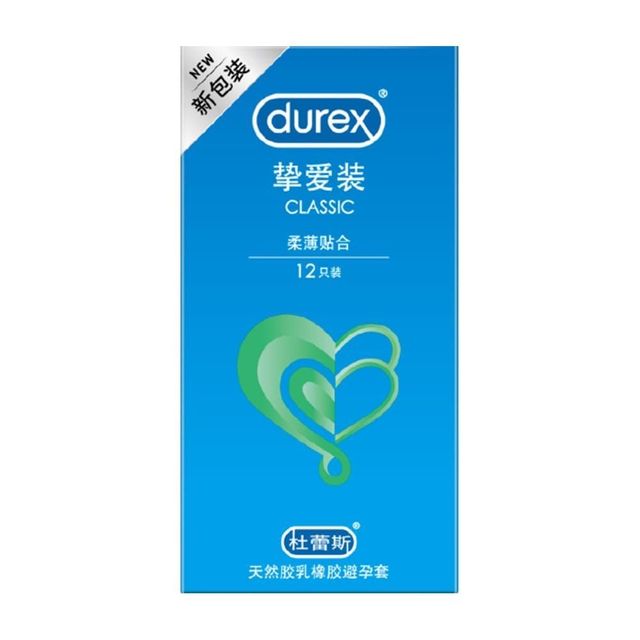 Bao cao su Durex Classic - Mềm v&agrave; mỏng - Hộp 12 c&aacute;i