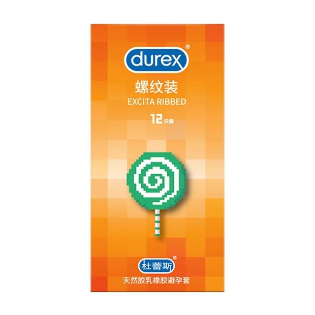 Bao cao su Durex Excita Ribbed - G&acirc;n nổi - Hộp 12 c&aacute;i