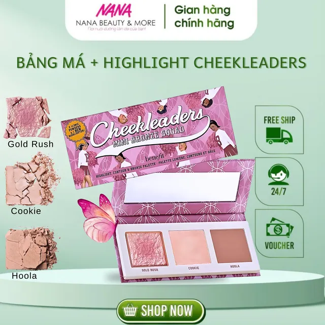 Bảng Phấn M&aacute; + Highlight Mini Bronze Squad Cheekleaders