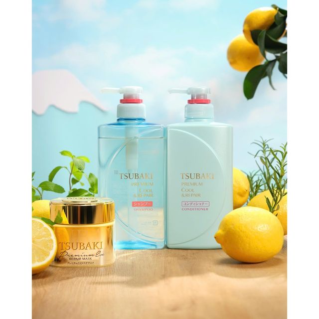 Bộ gội xả sạch dầu m&aacute;t lạnh TSUBAKI Premium Cool Set