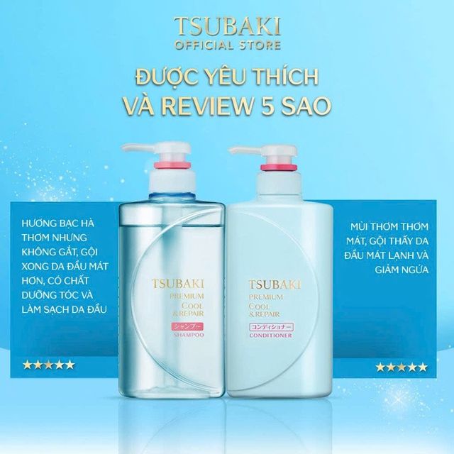 Bộ gội xả Tsubaki Premium Cool