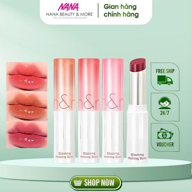 Son Dưỡng Thỏi C&oacute; M&agrave;u ROM&ND Glasting Melting Balm H&agrave;n Quốc 3.5g Ch&iacute;nh H&atilde;ng - Nana Shop