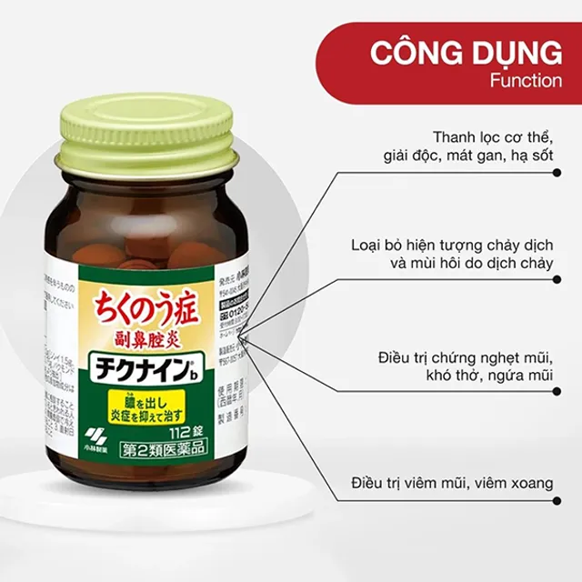 Vi&ecirc;n Uống Hỗ Trợ Vi&ecirc;m Xoang Kobayashi Chikunain