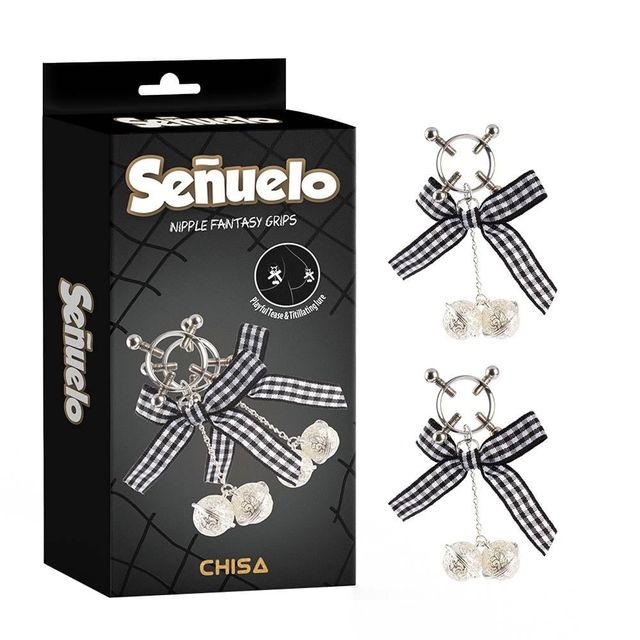 Kẹp v&uacute; k&iacute;ch th&iacute;ch đầu ti Chisa Senuelo Nipple Fantasy Grips