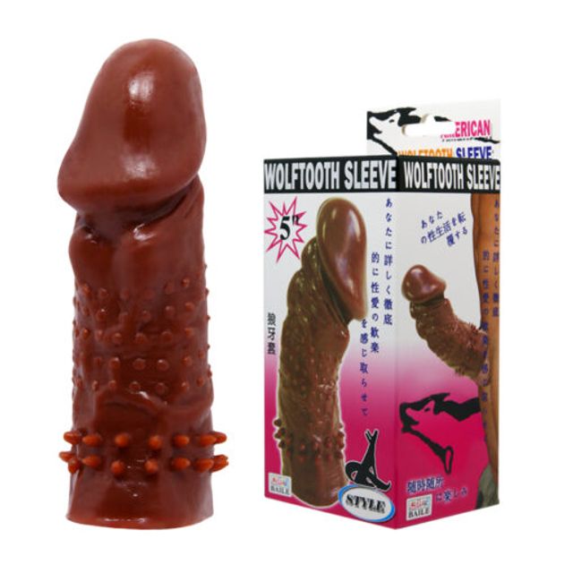 Bao Cao Su Đ&ocirc;n D&ecirc;n Baile Wolftooth Sleeve Nhiều Gai M&agrave;u N&acirc;u 5inch