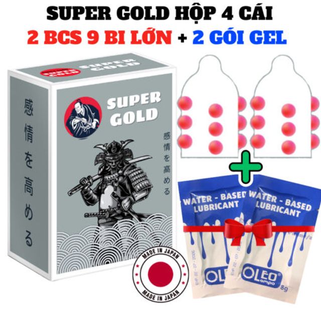 Bao Cao Su 9 Bi Super Gold Hộp 2 C&aacute;i
