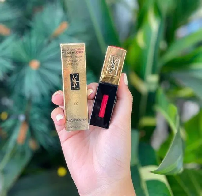 Son Ysl 59 Rouge Couture M&agrave;u Vernis-A-Levres Tester