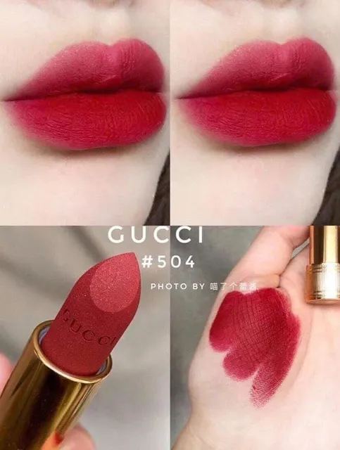 Son Gucci 504 Myra Crimson - H&igrave;nh ảnh 3
